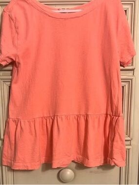 Crewcuts Coral Peplum Short Sleeve Tunic